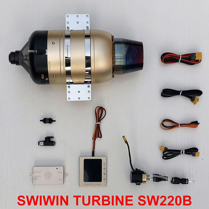 New SWIWIN SW220B Big Thrust 22KG Brushless Turbine Engine Jet Turbojet RC Large Model Turbin Airplane Fixed Wing Heavy VTOL