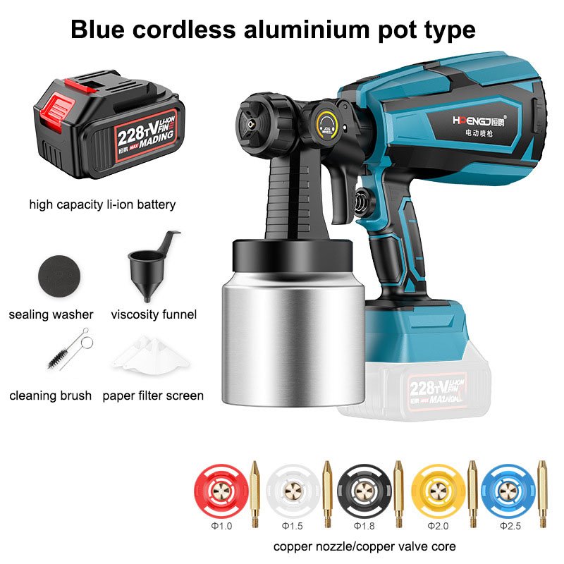 New 1000ML Portable Electric Spray Gun Home Paint Sprayer Airless Painting Tools Adjustable Flow Emulsion Paint Spraying Machine