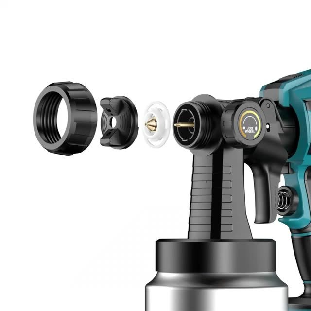 New 1000ML Portable Electric Spray Gun Home Paint Sprayer Airless Painting Tools Adjustable Flow Emulsion Paint Spraying Machine