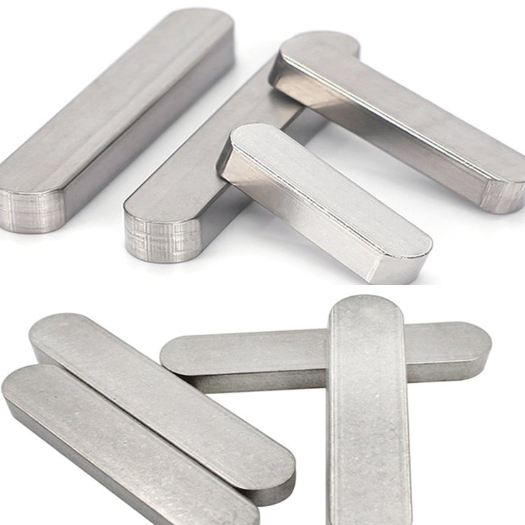 Cold Forging Custom Parts Stainless Steel Carbon Steel Both Ends Round Type Flat Key Round End Shaft Titanium Parallel Flat Keys