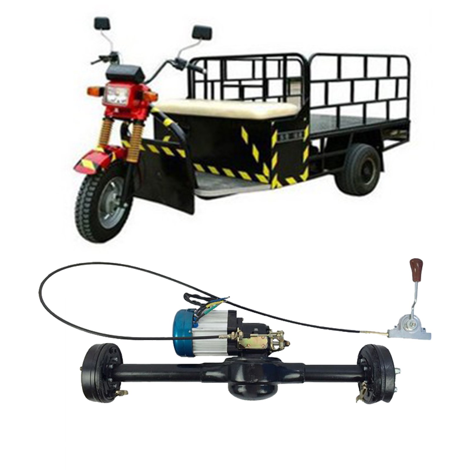 Electric Rickshaw Tricycle Motor 1kw 1.2kw 1.5kw 48V 72V Electric E Rickshaw Tricycle Car Motor Conversion Kit