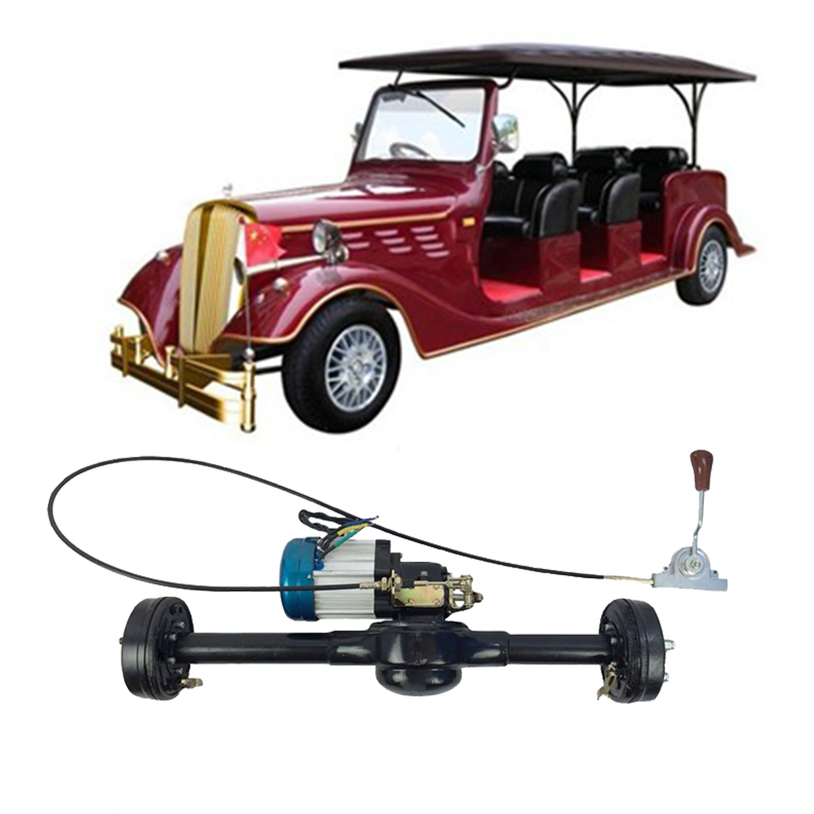Electric Rickshaw Tricycle Motor 1kw 1.2kw 1.5kw 48V 72V Electric E Rickshaw Tricycle Car Motor Conversion Kit