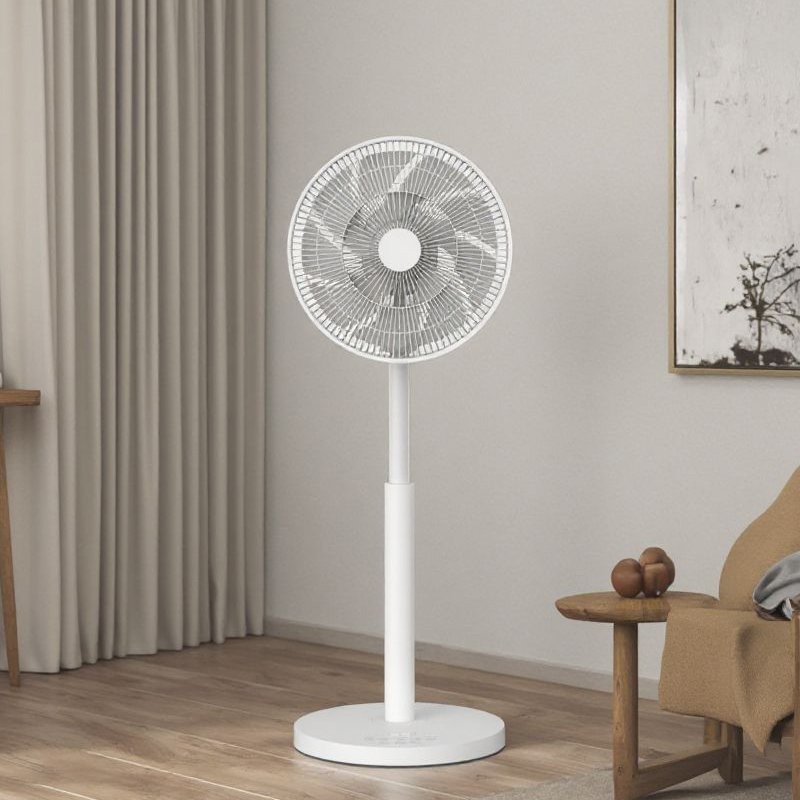 RUNAL 12 Inch Rechargeable Battery Power Ac Dc Smart App Electric Cooling Air Pedestal Floor Stand Fan With Remote Control