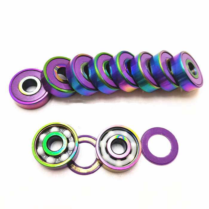 Hot Selling Deep Groove Ball Bearing 608zz 608 Abec-7 Abec-9 Skate Board Bearing Colorful Skateboard Bearing 608RS Size 8x22x7mm