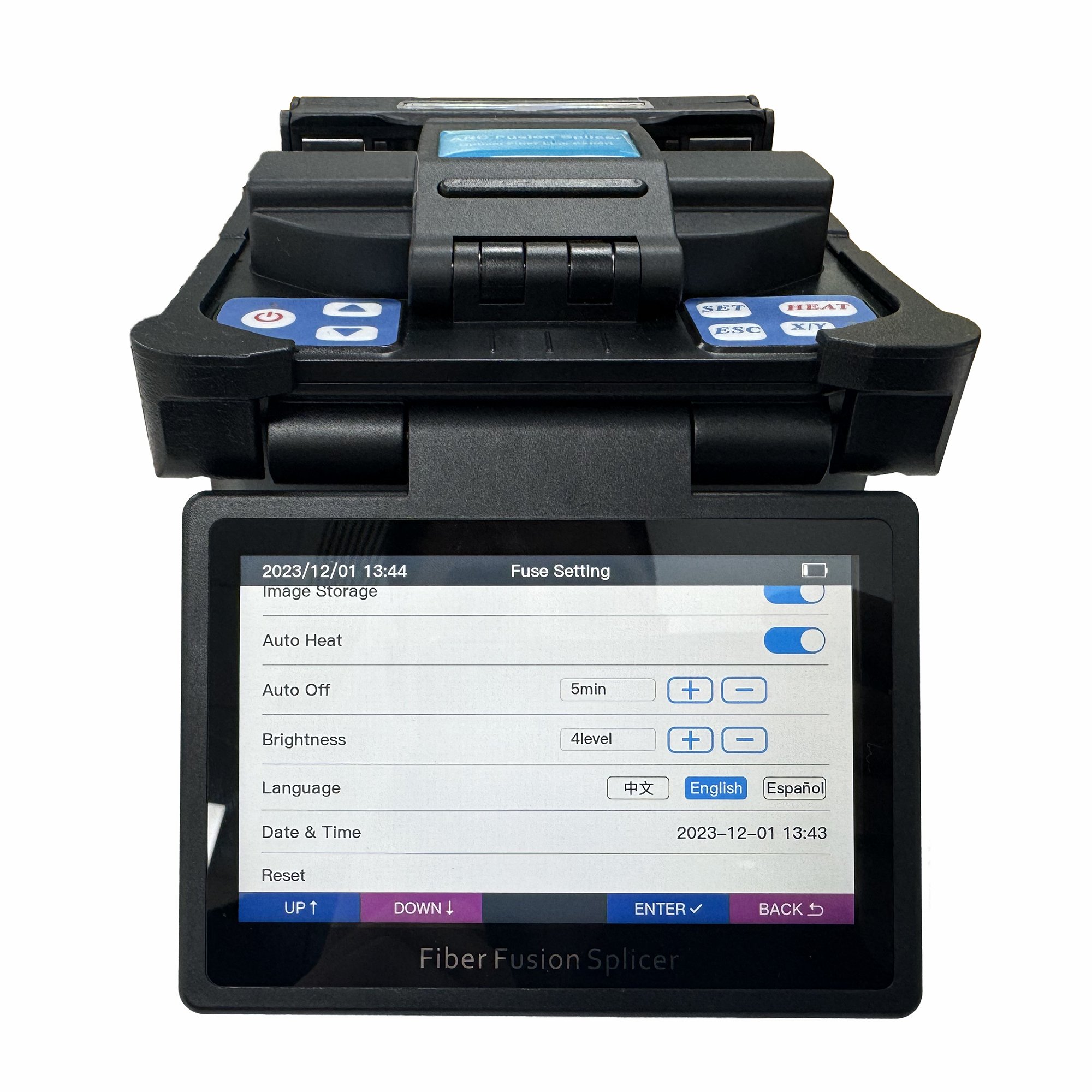 6 Motors Core Alignment Touch Screen Multi-language High Precision Fiber Optic Fusion Splicing Machine