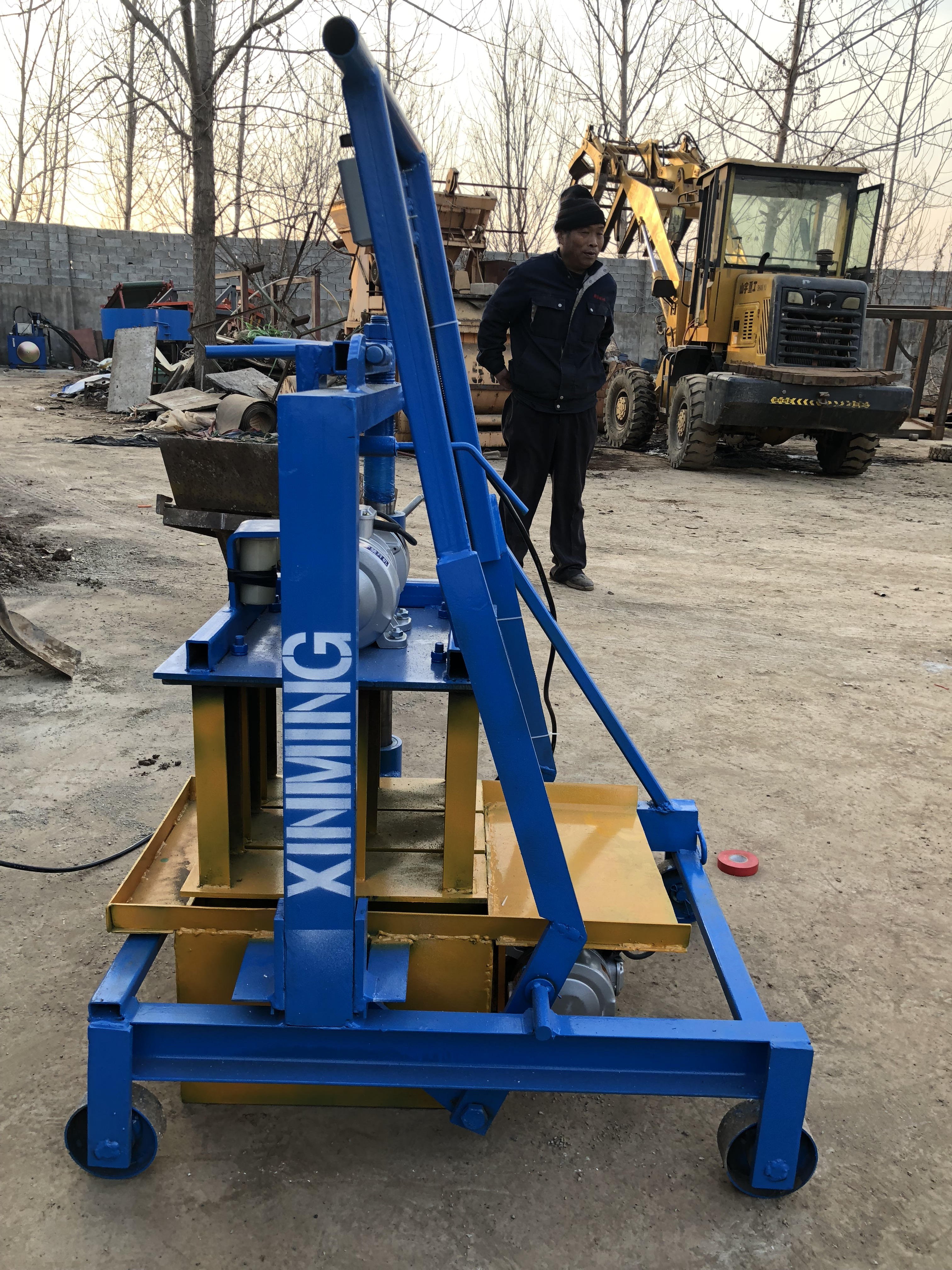 QMY 2-45 Egg Laying Cement Brick Making Machine Price in Machinery Building Brick Machine Manual Movable