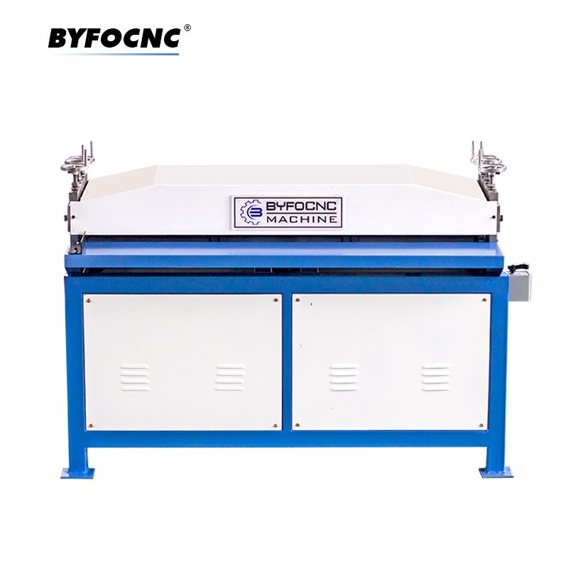 BYFO Auto Stainless Steel Plate Leveling Beading Machine HVAC Air Duct Grooving Machine