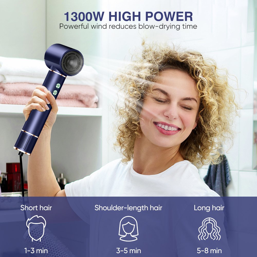 New 5 In 1 Multi Hair Styler Hot Air Brush 1300W Bldc High Speed Hair Dryer Curler Straightener Multi Hair Dryer Styler Set