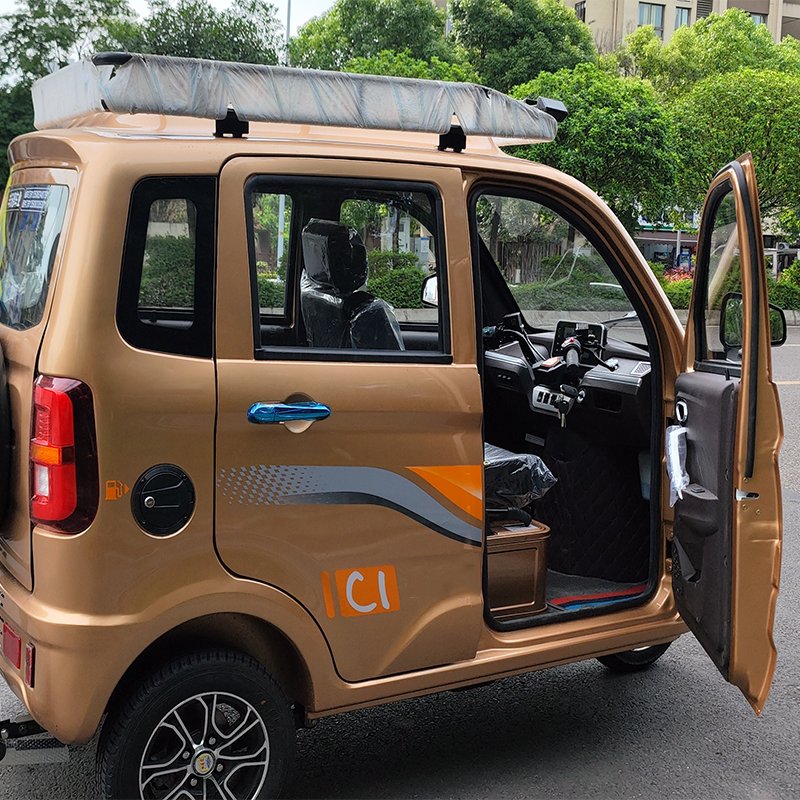 Enclosed Chinese Three Wheel Two Seater Gasoline Tricycle Handicapped Tricycle