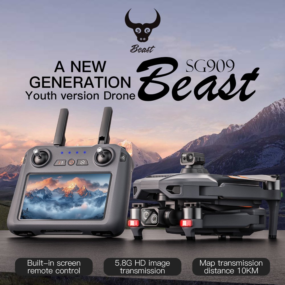 ZLL New Model Professional Long Range SG909 UAV GPS Auto Retrun Drone Screen Remote FPV With 4K PTZ Camera Drones for Adult