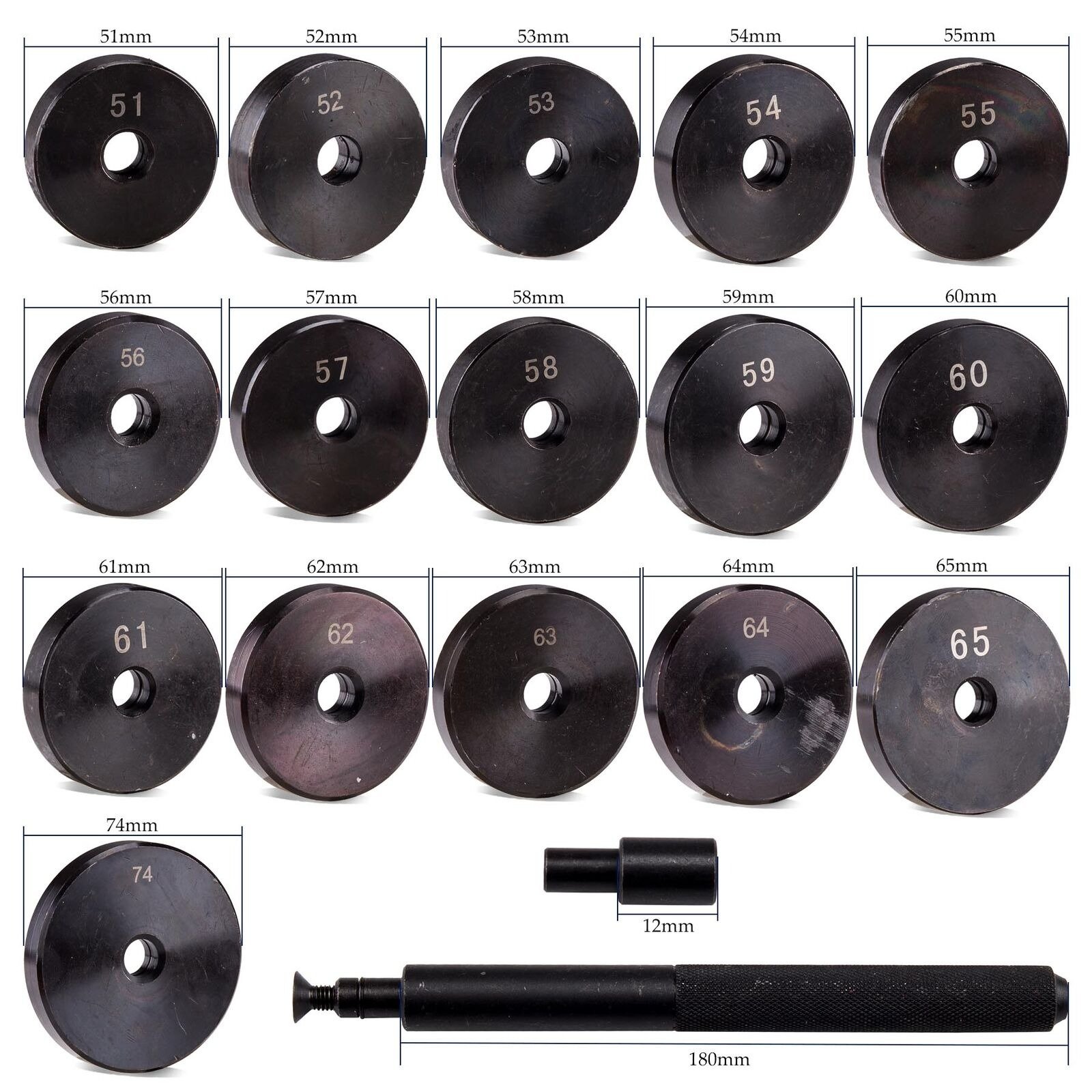 WZAUTO High Quality Auto Bearing Disassembly Tool 52pcs Oil Seal Brushing Wheel Bearing Installation Seal Remover Tool Kit