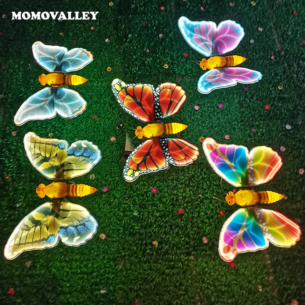 Sales Supplier LED Butterfly Landscape Lights Illuminate Adding Elegance Outdoor Space Stunning 3d Butterfly for Decoration