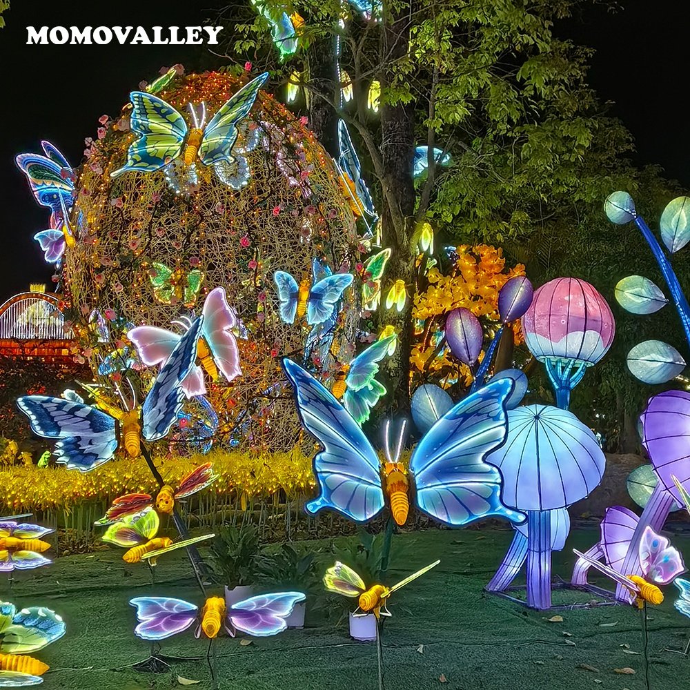 Sales Supplier LED Butterfly Landscape Lights Illuminate Adding Elegance Outdoor Space Stunning 3d Butterfly for Decoration