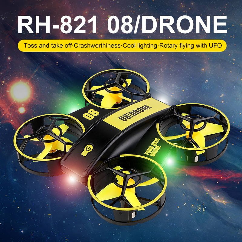 JHD RH821 RC Drone Helicopter Altitude Hold Remote Control Quadcopter Auto Hovering 3D Flip Mini Drone Kids Toys with LED Light