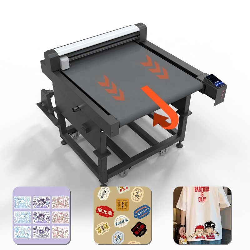 Auto Continuous Feed Flatbed Cutting Plotter Signmaster Flat Bed Cutter Plotter Automatic Feeding Servo Driver Flatbed Cutter