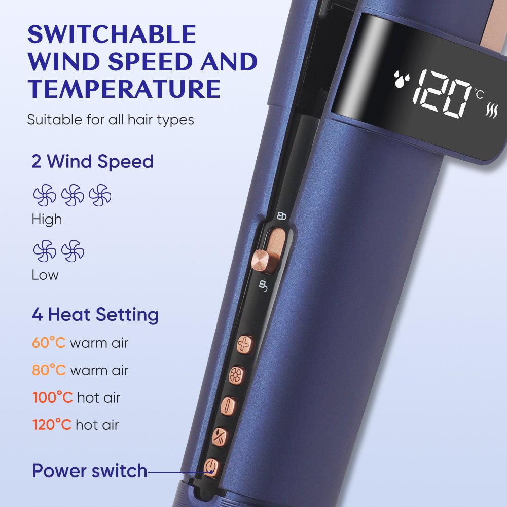 New Multi Styler Dust Style Hot Air Styler High Speed Bldc1600W Wet to Dry Air Straightening Hair Straightener With Air