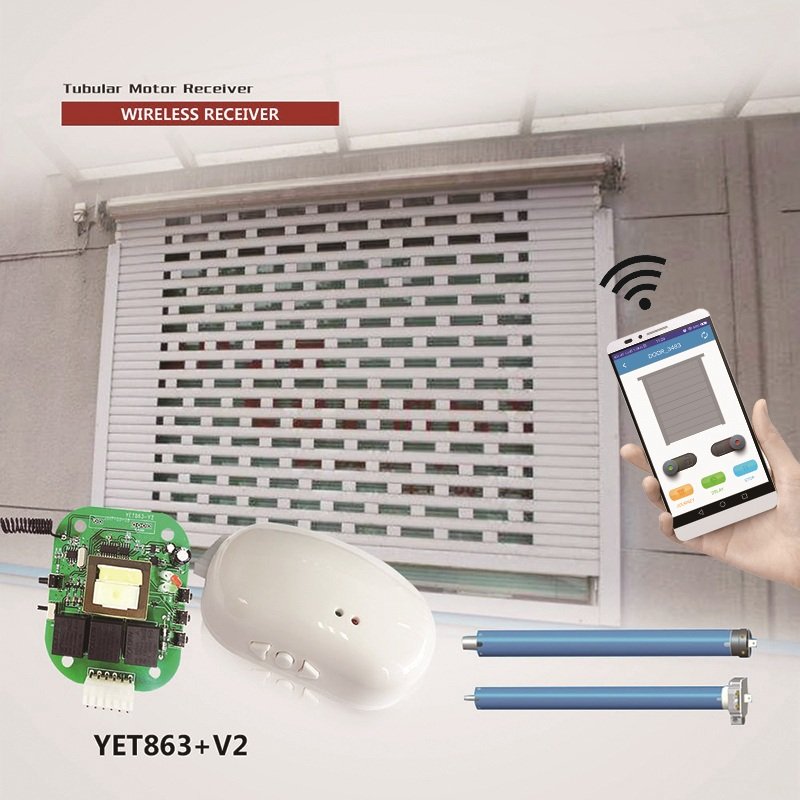 YET863WFR Auto Gate Roller Shutter Door Wifi Remote Controller for Tubular Motor External Motor Controller