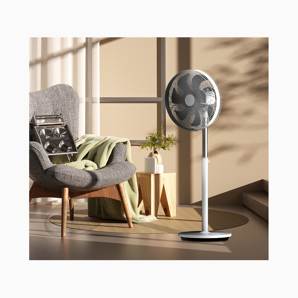 Newest Summer 16 Inch Floor Fan Auto Shake Head AC Pure Copper Motor High Speed Fan 7.5m/s 7 Leaf Cheap Stand Fan