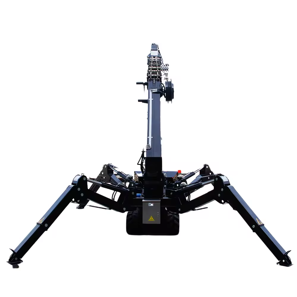 Mobile Spider Crane 3 Ton 5ton 6ton 8ton 10ton Telescopic Boom 360 Degree Mini Crawler Hydraulic Crane Lifting 14m With Fly Jib