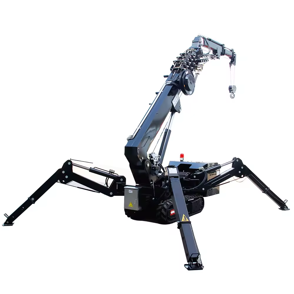 Mobile Spider Crane 3 Ton 5ton 6ton 8ton 10ton Telescopic Boom 360 Degree Mini Crawler Hydraulic Crane Lifting 14m With Fly Jib