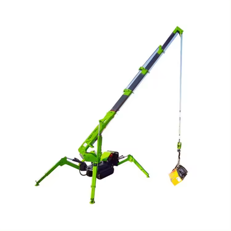 Mobile Spider Crane 3 Ton 5ton 6ton 8ton 10ton Telescopic Boom 360 Degree Mini Crawler Hydraulic Crane Lifting 14m With Fly Jib