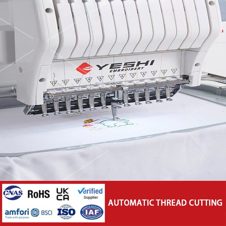 Yeshi 5 Years Warranty Lifetime Service Home Use High Speed Multi Function T-shirt Flat Mini Small Embroidery Machine