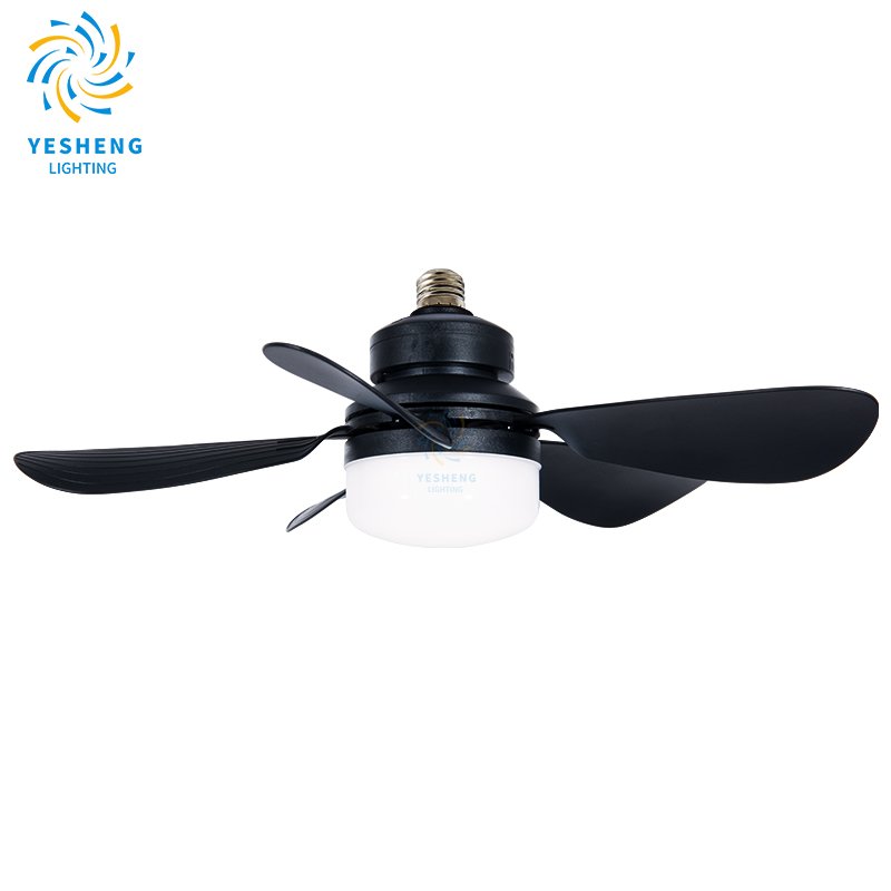 E020 Home Indoor Timing Dimmable Energy Saving E27 Bulb Led Fan Lamp Socket Fan Light Ceiling Fan for Bedroom Living Room
