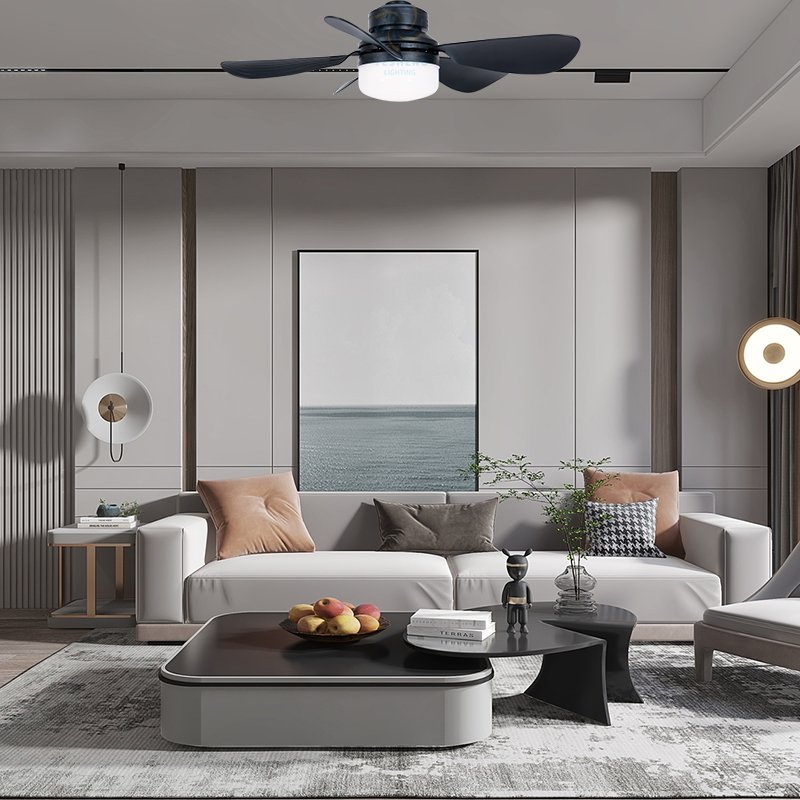 E020 Home Indoor Timing Dimmable Energy Saving E27 Bulb Led Fan Lamp Socket Fan Light Ceiling Fan for Bedroom Living Room