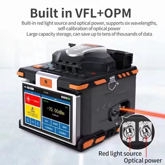Fiber fusion splicer 6 motor M5 Splicing Machine Fiber optic equipment FTTH Fusion Splicer