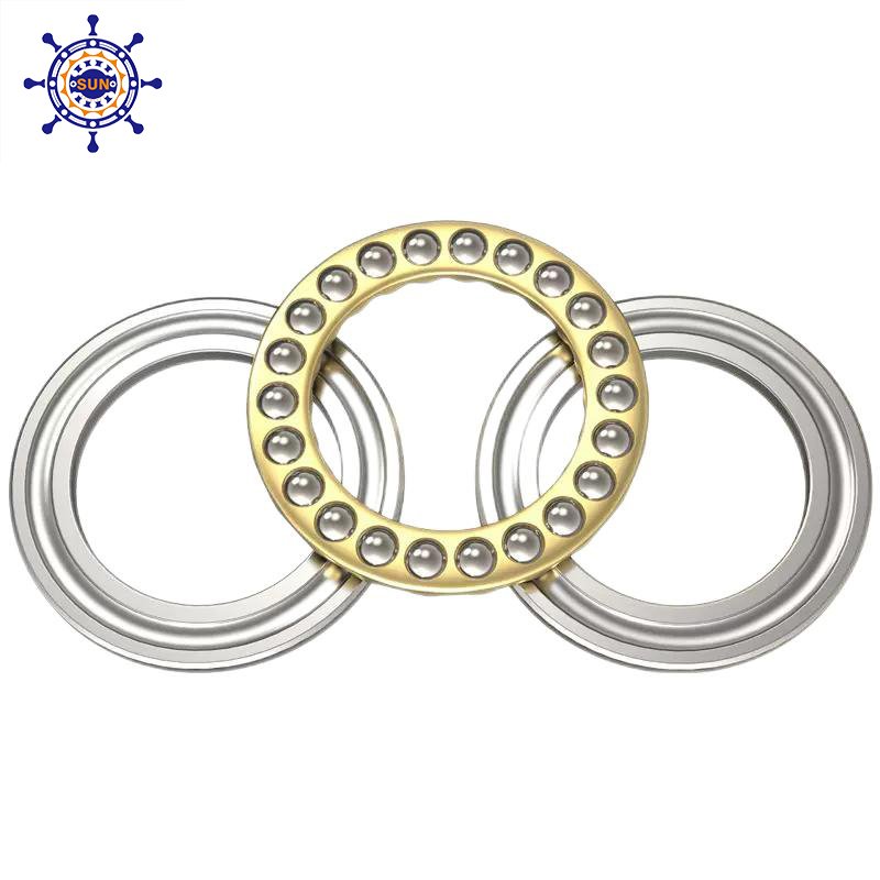 Factory Wholesale High Quality Chrome Steel Brass Cage Thrust Ball Bearing F6-12M Size 6x12x4.5mm 42*60*13mm