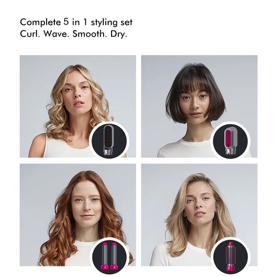 5 in 1 New Multi Styler With Leather case Hair Curler Straightener 1000W Professional Hair Dryer Tool 5 in 1 Multi Styler