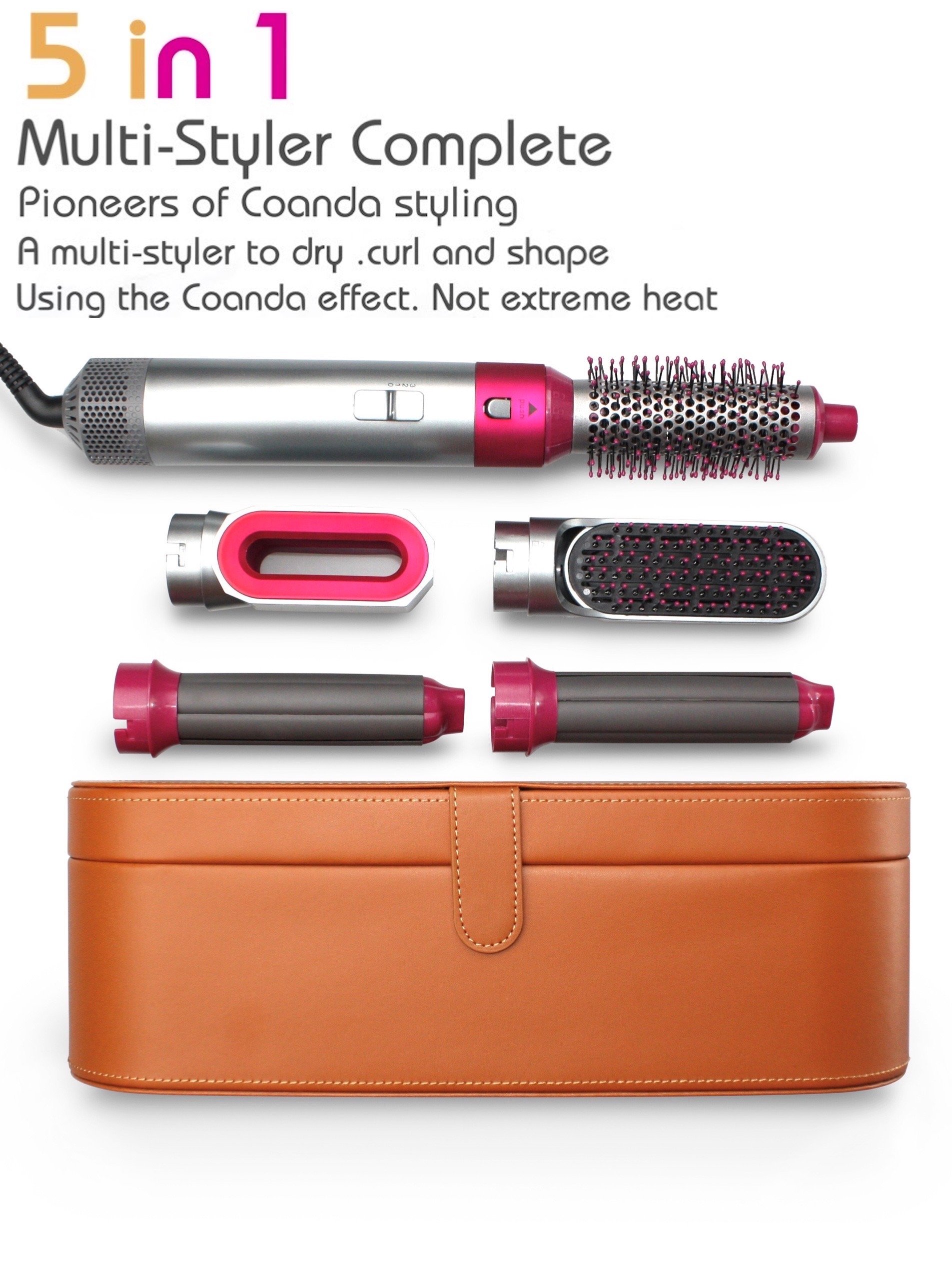 5 in 1 New Multi Styler With Leather case Hair Curler Straightener 1000W Professional Hair Dryer Tool 5 in 1 Multi Styler