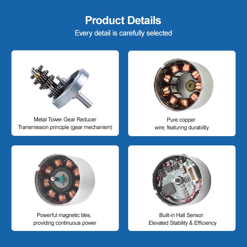 12V/24V Brushless Micro DC Reduction Motor High Torque Gear with Low Speed Small Permanent Magnet Fan Motor Jga25-2430