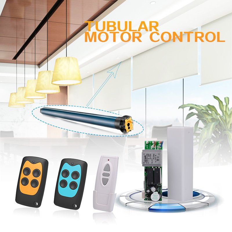 AC Motor 220V Roller Shutter Gate Controller Built-in Receiving Board Remote Controls Kit Roller Shutter Door Opener