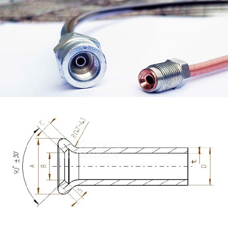 Customized Automatic Copper Aluminum Brake Oil Tube Pipe End Flaring Expanding Pipe End Forming Machine for Heat Exchange
