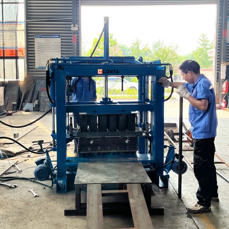 LONTA QTJ4-35A Semi Automatic Diesel Hydraulic Hollow Interlock Paver Cement Concrete Brick Block Making Machine De Brique