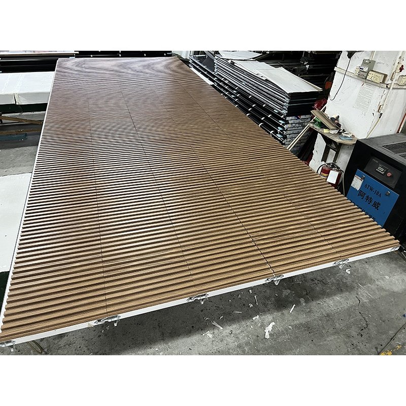 Aluminum Alloy Wood Grain Color Grille Invisible Great Wall Board Garage Door Manufacturer
