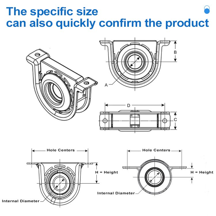 Drive Shaft Center Bearing HB88512 210661-1X 20471428 for Isuzu Truck Parts
