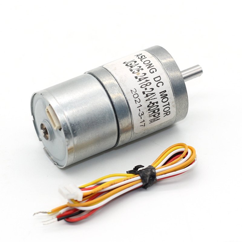 ASLONG JGA25-2418 25mm 12V/24V Mini DC Motor Brushless Reduction Motor Micro Motors Shenzhen Made in China