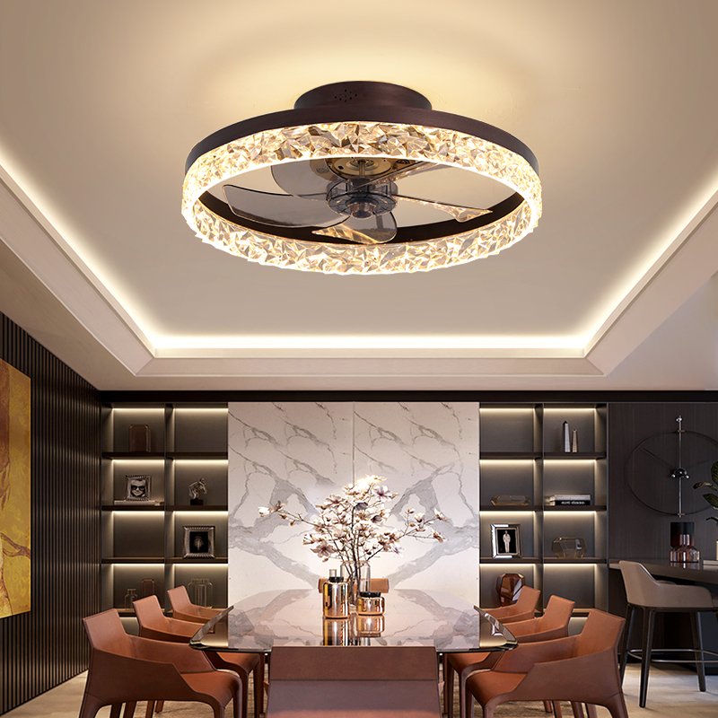 In Stock Modern Home Black White Gold Lamp Bedroom Living Room Ceiling Fan Led Lights Ceiling Fans Remote