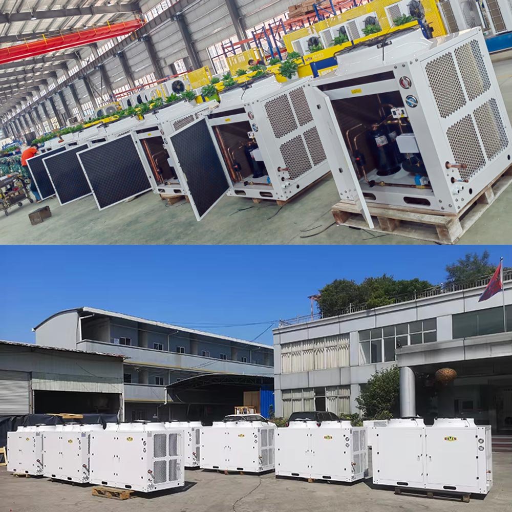 XMK Condensing Unit Scroll Compressor Low Temp R404A BUB Box-type Chiller Top-blower for -20 Cold Room of 20 to 300 square Meter