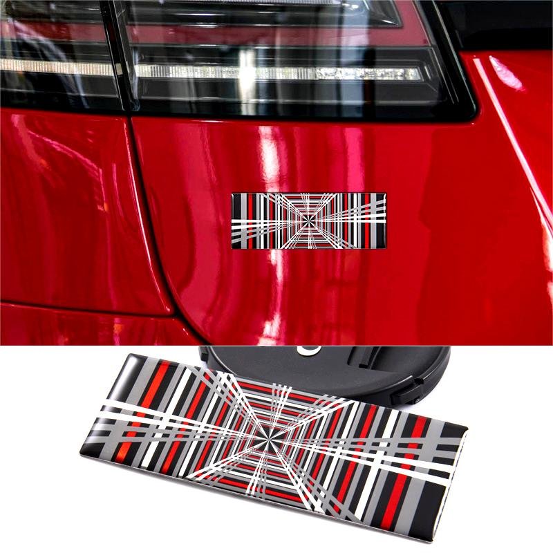 Pre-adhesive for Tesla 3D Plaid Performance Emblem Badge Compatible for Tesla Model 3 Y S X Dual Motor Trunk Boot Lid Rear