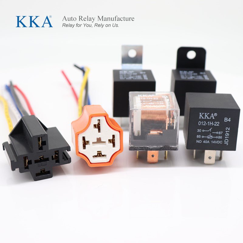 KKA-V4 Waterproof 12V/24V 4pin/5pin Universal 40A/60A/80A Automotive Relay, Car Relays Auto Relay for Car, Motor, Vehicles