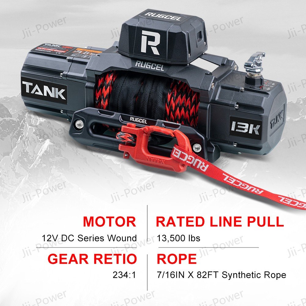Rugcel New Design 13000LBS 13500LBS 12000LBS Electric Winch for ATV/UTV 4x4 Off-Road Electric Winch Hoist
