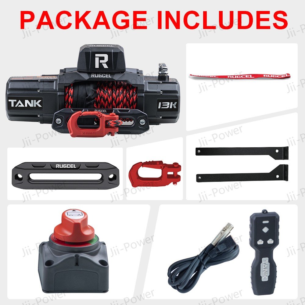 Rugcel New Design 13000LBS 13500LBS 12000LBS Electric Winch for ATV/UTV 4x4 Off-Road Electric Winch Hoist