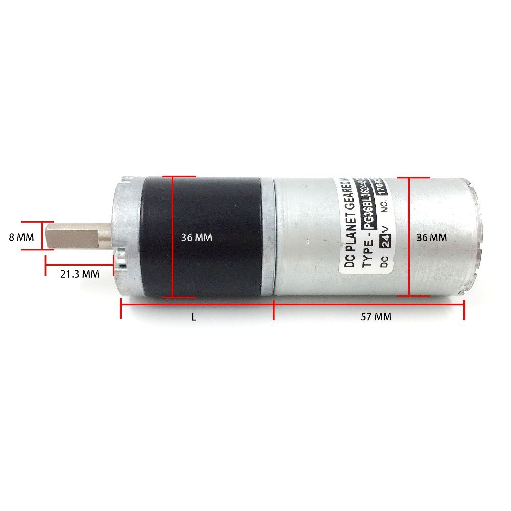 36mm Planetary DC Brushless Gear Motor 12V DC Motors With D Shaft Leison Motor