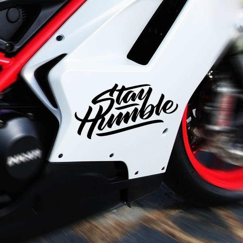 Custom Vehicle Sedan UV Proof Vinyl Reflective Decal Auto Car Hood Bumper Body Scratch Cover Stay Humble DIY AD. Decor Stickers