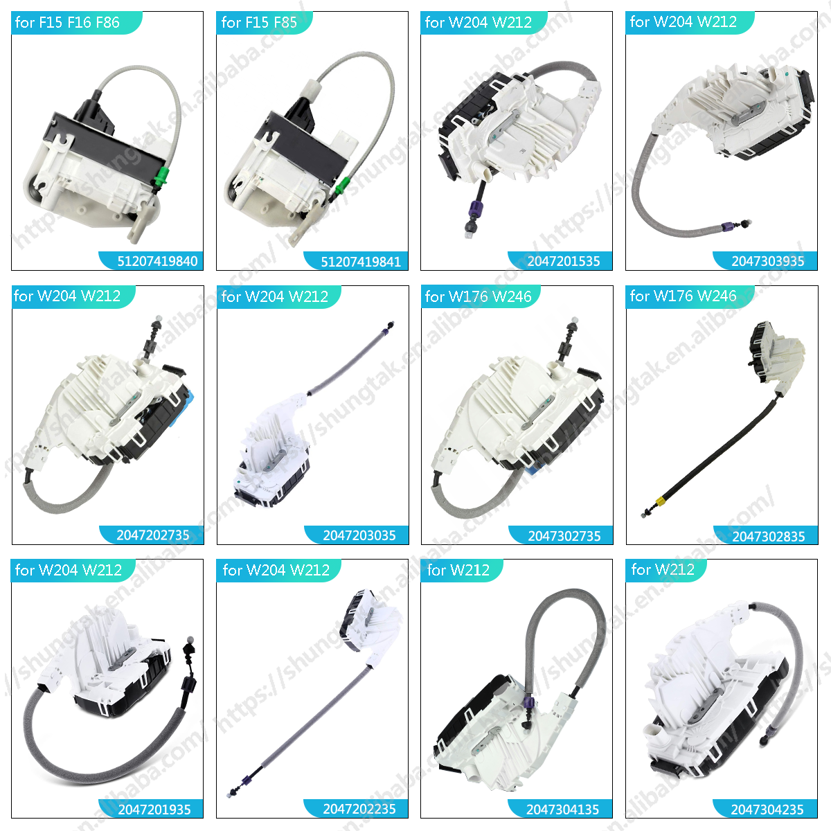 ShungTak Wholesale Car Accessories Parts Door Lock Latch Actuator Assembly for BMW 7 Series G12 F15 F85 F16 F86 OE 51217281948