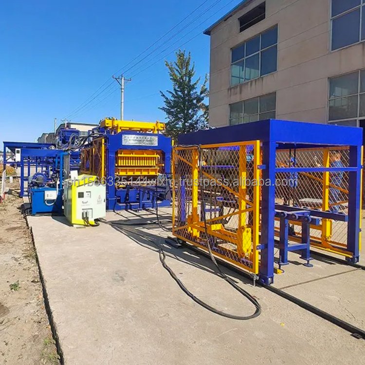 Portable QT4-15 Semi Automatic Concrete Hollow Solid Block Machine Interlock Brick Making Machine
