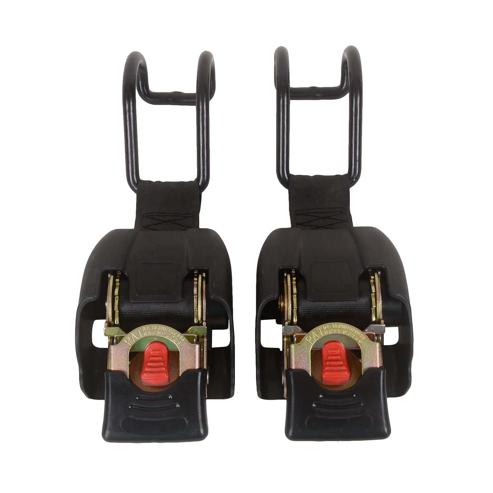Motorcycle Iron Made Auto Retractable Tie Down Strap with U Hook